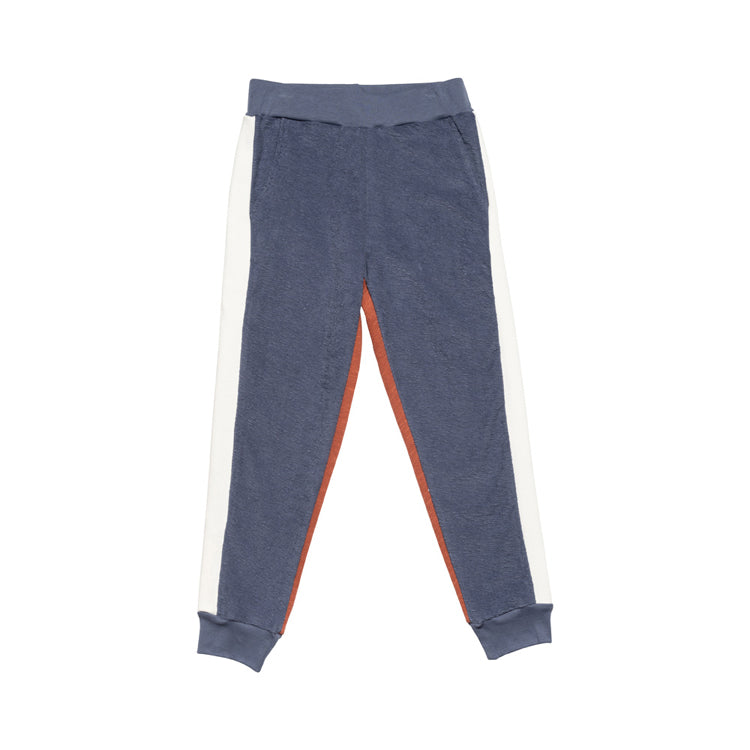 Side Panel Track Pant Blue/Deep Coral/Ecru