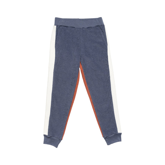 Side Panel Track Pant Blue/Deep Coral/Ecru