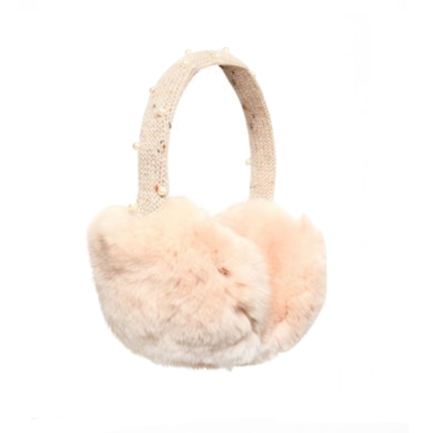 PEACH PEARL / GOLD EAR MUFFS